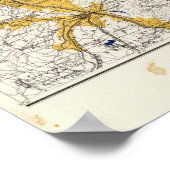 Topographic and Glacial Map of New Hampshire ポスター (角)