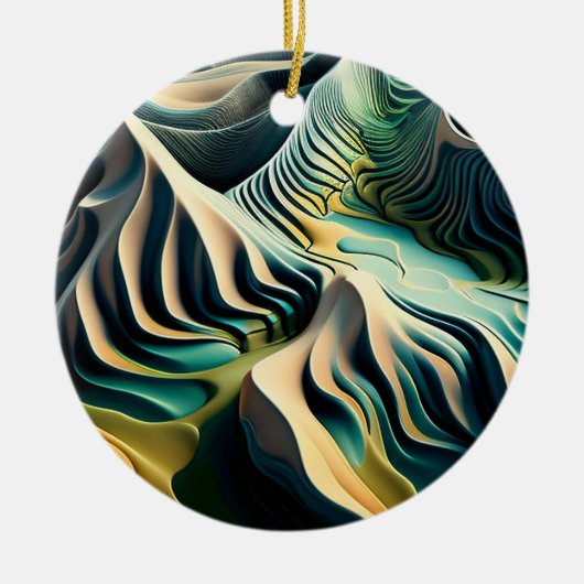 Topographic Currents セラミックオーナメント (正面)