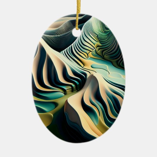 Topographic Currents セラミックオーナメント (正面)