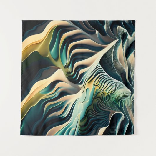 Topographic Currents タペストリー (正面(横))