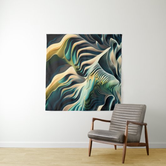Topographic Currents タペストリー (インサイチュ(横))