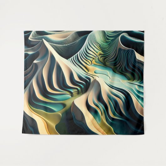 Topographic Currents タペストリー (正面(横))