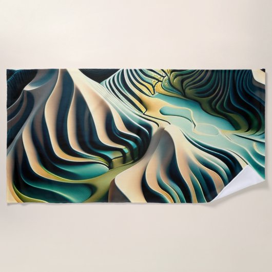 Topographic Currents ビーチタオル (正面)