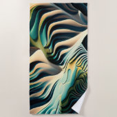 Topographic Currents ビーチタオル (正面)