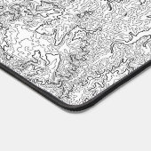 Topographic Extended White Mouse pad Large,Gaming デスクマット (コーナー)