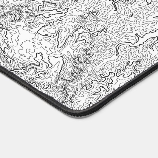 Topographic Extended White Mouse pad Large,Gaming デスクマット (コーナー)