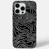 Topographic Line Art in Black 🗺️ Case-Mate iPhoneケース (裏面)