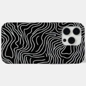 Topographic Line Art in Black 🗺️ Case-Mate iPhoneケース (裏面 (横))