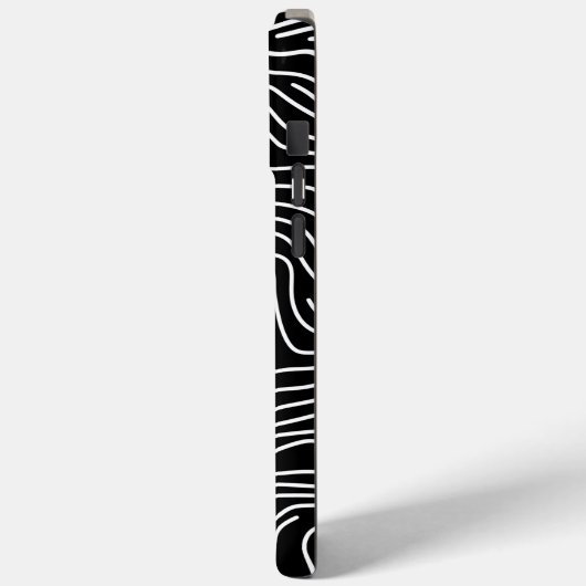 Topographic Line Art in Black 🗺️ Case-Mate iPhoneケース (裏面 / 左)