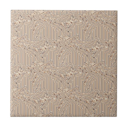 Topographic Warm Neutrals Ceramic Tile タイル (正面)