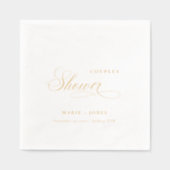 Topographyスクリプエレガントトのカップルのシャワー 箔ナプキン (正面)