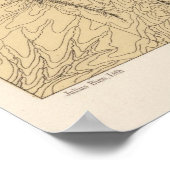 Topography TruckeeDonner Pass Region, California ポスター (角)