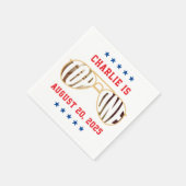 TopOneファイターパイロットをテーマにした第1誕生日 スタンダードカクテルナプキン (角)