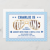 TopOneファイターパイロットをテーマにした第1誕生日 招待状 (正面/裏面)