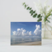 Topsail島の上に脂肪の雲ビーチNC USA写真 ポストカード (スタンド正面)