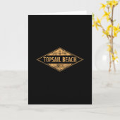 Topsail Beach North Carolina Souvenir Vacation Vin カード (黄色い花)