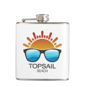 Topsail Beach North Carolina Sunglasses フラスク (正面)