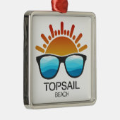 Topsail Beach North Carolina Sunglasses メタルオーナメント (右)