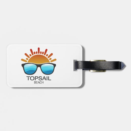 Topsail Beach North Carolina Sunglasses ラゲッジタグ (裏面横)
