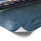 Topsail gulet in Brest harbor ポスター (コーナー)