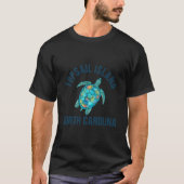 Topsail Island Beach Sea Turtle Illustration Tシャツ (正面)