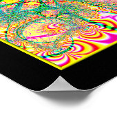 Topsy Turvy Thoughtsサイケデリック Fractal ポスター (角)