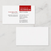 TopTag大学-ルビー色の赤 名刺 (正面/裏面)