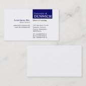 TopTag大学-深い海軍 名刺 (正面/裏面)