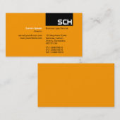 TopTag – オレンジ色の黒 名刺 (正面/裏面)