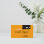 TopTag – オレンジ色の黒 名刺 (スタンド正面)