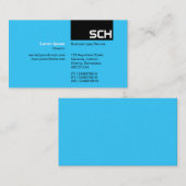 TopTag – ブラック（ブルー33CCFF付） 名刺 (正面/裏面)