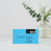 TopTag – ブラック（ブルー33CCFF付） 名刺 (スタンド正面)