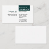 TopTag University – ダークグリーン 名刺 (正面/裏面)