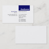 TopTag v3 -深い海軍 名刺 (正面/裏面)