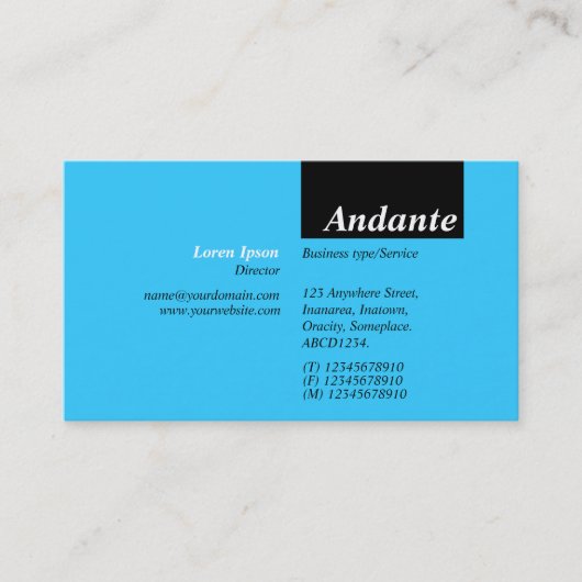 TopTag v3 – 空の青と黒 名刺 (正面)