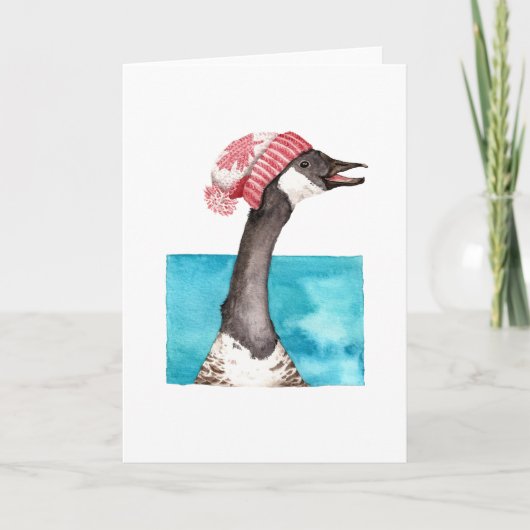 Toqueのカナダの幸せなガチョウ カード (正面)