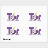 Tor – オニオンルーター 楕円形シール (シート)