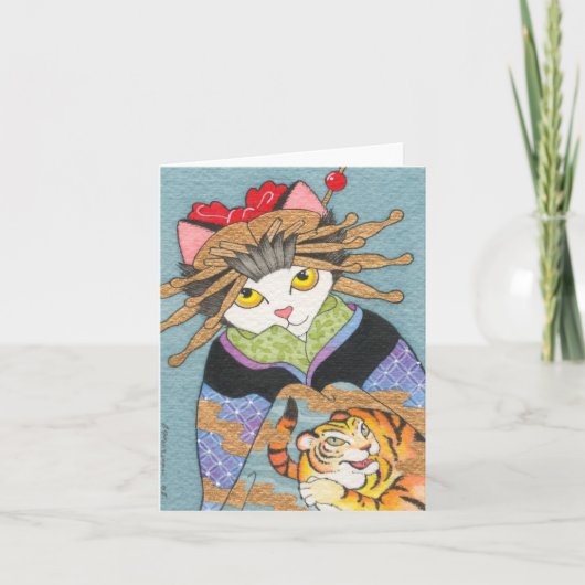 Tora Oiran Notecard カード (正面)