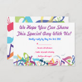 TORAHのこうもりのバーの（ユダヤ教の）バル・ミツバーの応答カードの音 出欠カード (正面/裏面)