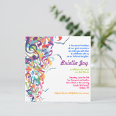 TORAHのこうもりのバーの（ユダヤ教の）バル・ミツバーの招待状の音 招待状 (スタンド正面)