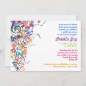 TORAHのこうもりのバーの（ユダヤ教の）バル・ミツバーの招待状の音 招待状 (正面)