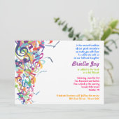 TORAHのこうもりのバーの(ユダヤ教の)バル・ミツバーの招待状の音 招待状 (スタンド正面)