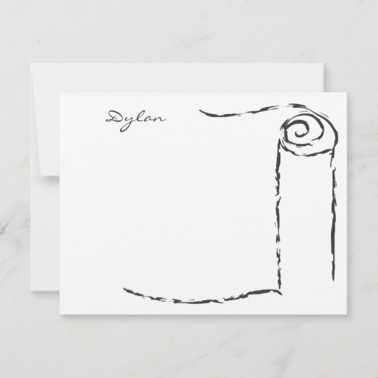 Torahのスクロール・バー(ユダヤ教の)バル・ミツバーは感謝していしています ノートカード (正面)