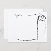 Torahのスクロール・バー(ユダヤ教の)バル・ミツバーは感謝していしています ノートカード (正面/裏面)