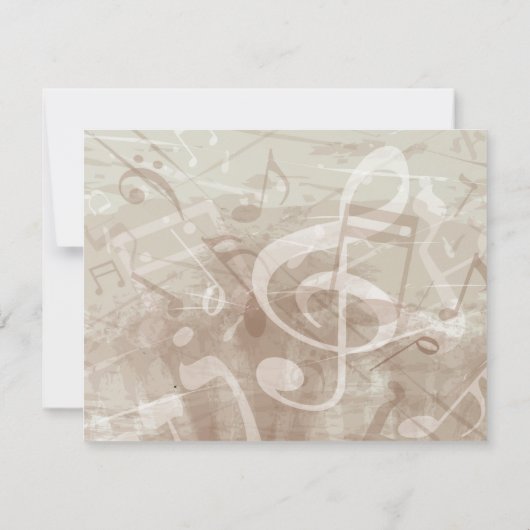 TORAHのバーのバルミツワーの応答カードのメロディー 出欠カード (裏面)