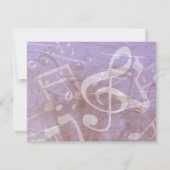 TORAHのバーのバルミツワーの応答カードのメロディー 出欠カード (裏面)