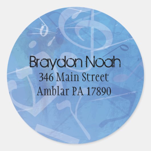 TORAHのメロディ差出人住所シール ラウンドシール (正面)