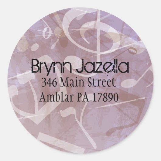 TORAHのメロディ差出人住所シール ラウンドシール (正面)