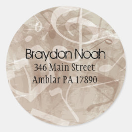 TORAHのメロディ差出人住所シール ラウンドシール