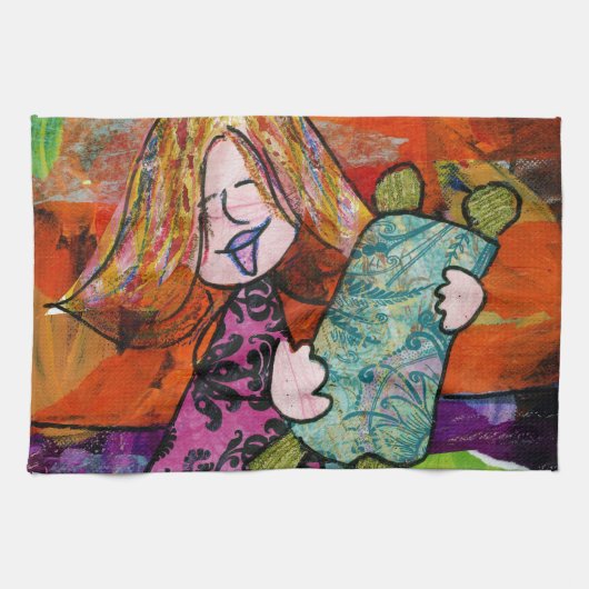 Torahの女の子 キッチンタオル (横)